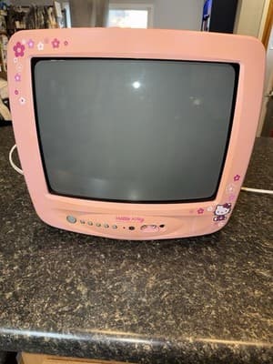 Hello Kitty Pink 13" Vintage CRT Retro Game TV HK TV13 With Remote - WORKING - Thumbnail 7