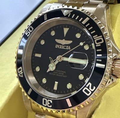Invicta Pro Diver Gold-tone Black Dial 40 mm Men's Watch 26975 - Thumbnail 3