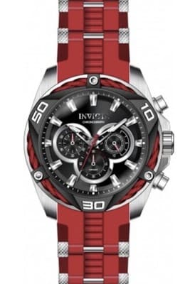 Invicta Bolt Swiss Ronda Z60 FE Caliber 50mm Men’s Chronograph Watch Steel Red - Thumbnail 2