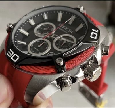 Invicta Bolt Swiss Ronda Z60 FE Caliber 50mm Men’s Chronograph Watch Steel Red - Thumbnail 5