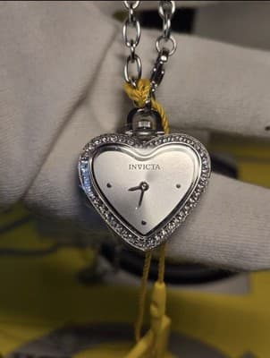Invicta Mini 27.5mm Angel Women’s Watch Necklace Silver (49937) $199 MSRP-NEW - Image 1
