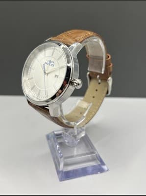 47802 NIB Invicta Celestial Men’s Watch 43mm Silver Dial Leather – FAST SHIP!🔥 - Thumbnail 2