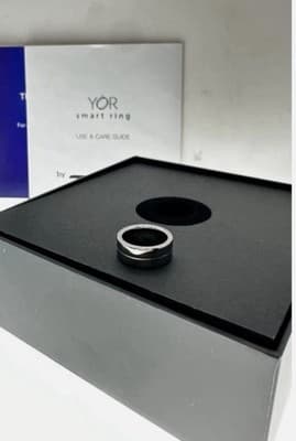 YoR Smart Ring Silver Size 7 Body Sleep Tracking - Thumbnail 3