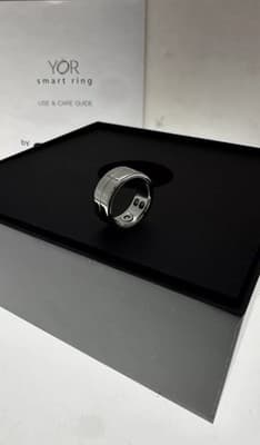 YoR Smart Ring Silver Size 7 Body Sleep Tracking - Thumbnail 2