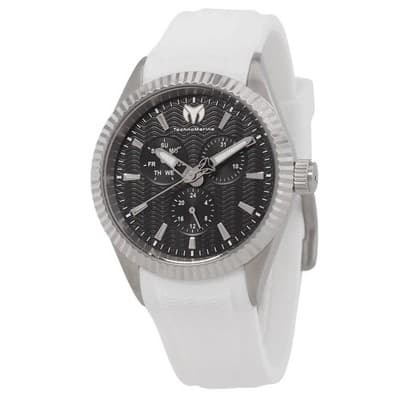 Technomarine Men's Watch Sea Dream Chronograph Black Dial White Strap TM-724001 - Thumbnail 4