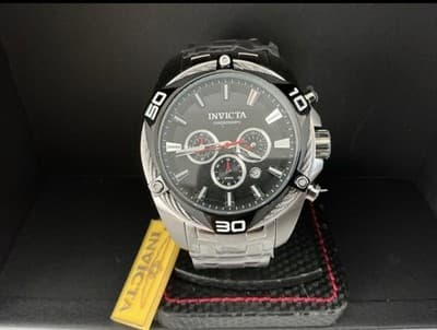 Invicta Men's Watch Bolt Chronograph Silver Stainless Steel Bracelet 38569 - Thumbnail 2