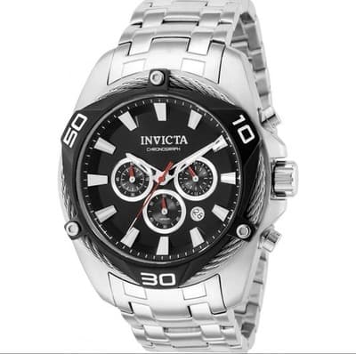 Invicta Men's Watch Bolt Chronograph Silver Stainless Steel Bracelet 38569 - Image 1
