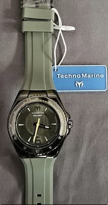 Brand New TechnoMarine Lusso Mare Men's Watch 44mm Olive Green Black TM-225025 - Thumbnail 3