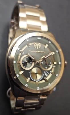 TechnoMarine Ocean Nomad Men's Watch 43MM Case Gold Tone Chronograph TM-318095 - Thumbnail 3