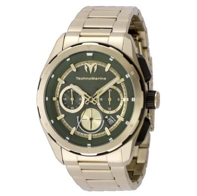 TechnoMarine Ocean Nomad Men's Watch 43MM Case Gold Tone Chronograph TM-318095 - Thumbnail 7