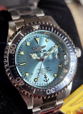 INVICTA Men's 37.5mm Quartz Watch - Steel, Light Blue -NIB- GORGEOUS! 50145 🔥 - Image 1