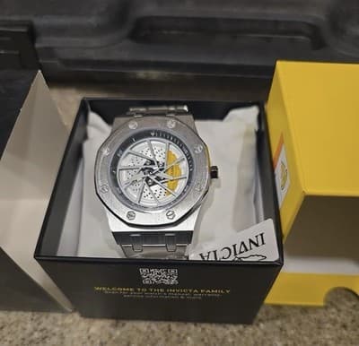 Invicta Men's Speedway Rim Silver Stainless Steel Watch 42mm 69487 - Thumbnail 2