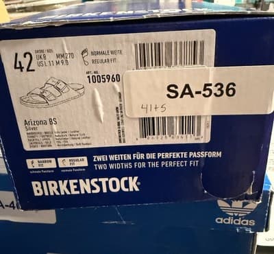 BIRKENSTOCK ARIZONA - SIZE: WOMEN 11 / MEN 9 / 42 - METALLIC SILVER - Thumbnail 5