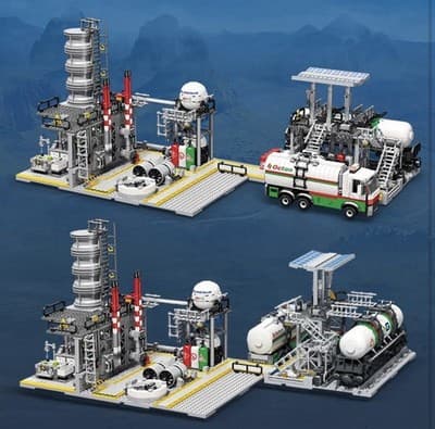 MISINI Architecture M6014 City Chemical Plant Building Set - OPEN BOX - $179MSRP - Thumbnail 3