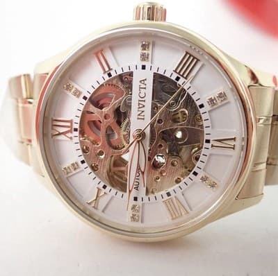 Invicta Objet D Art Skeleton 69116 Automatic Movement 40mm Gold - NEW 🔥🔥🔥🔥 - Thumbnail 4