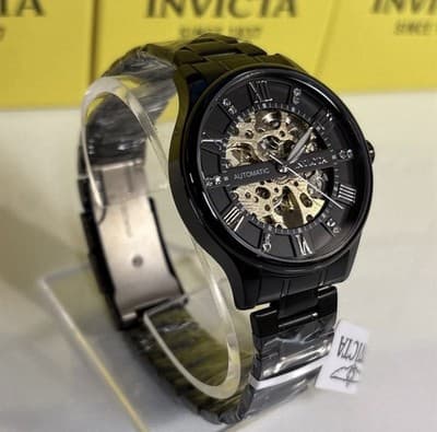 Invicta Objet D Art Automatic Men's Watch w/ Skeleton Dial 41mm Black NEW 69505 - Thumbnail 4