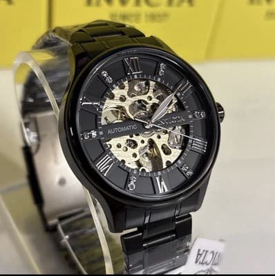Invicta Objet D Art Automatic Men's Watch w/ Skeleton Dial 41mm Black NEW 69505 - Thumbnail 2