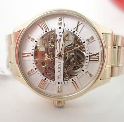 Invicta Objet D Art Skeleton 69116 Automatic Movement 40mm Gold - NEW 🔥🔥🔥🔥 - Thumbnail 3