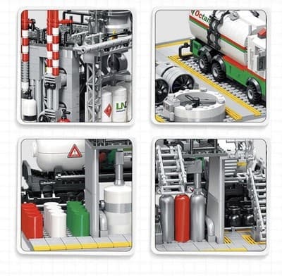 MISINI Architecture M6014 City Chemical Plant Building Set - OPEN BOX - $179MSRP - Thumbnail 5