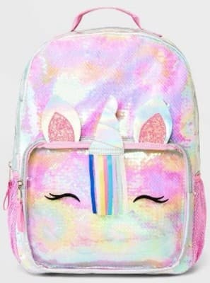Cat & Jack Kids 16” Flip Sequin Unicornio Backpack NEW WITH TAGS-BACK TO SCHOOL - Image 1