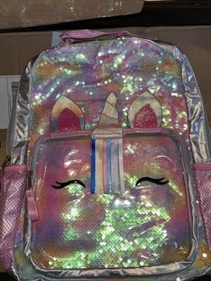 Cat & Jack Kids 16” Flip Sequin Unicornio Backpack NEW WITH TAGS-BACK TO SCHOOL - Thumbnail 2