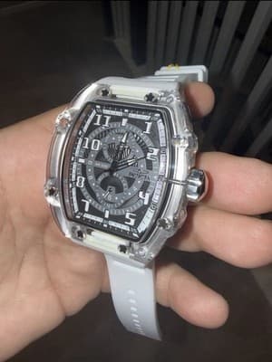 🔥 NEW!! Invicta Racing CYCLONE Men's PODIUM WATCH 48.5mm Smoke Gray White 48447 - Image 1
