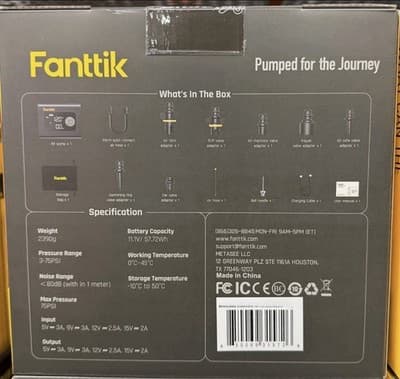 Fanttik S300 Cross Air Inflator Max 75 PSI with Light and Power Bank - Thumbnail 2