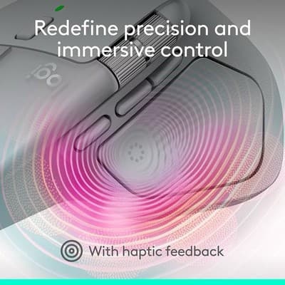Logitech MX Master 4, Ergonomic Wireless Mouse with Advanced Performance Haptic - Thumbnail 2