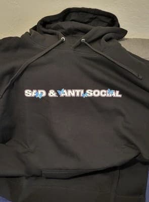 ASSC Sadboyz Sad And Anti Social Hoodie XL BLACK | BRAND NEW WITH TAG NEVER WORN - Thumbnail 3