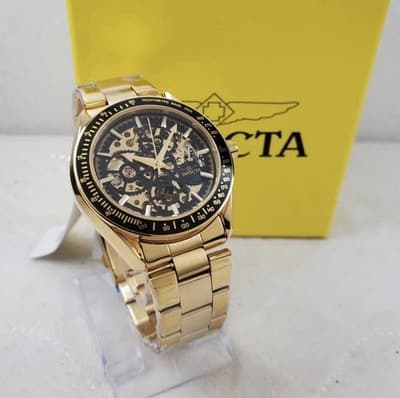 Invicta Objet D Art Men's 43mm Gold Automatic Skeleton Watch 49502 🔥🔥🔥🔥🔥🔥 - Image 1