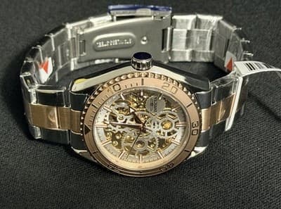Invicta Automatic Men's Watch w/ Skeleton Dial - 43mm, Silver, Rose Gold (69763) - Thumbnail 2