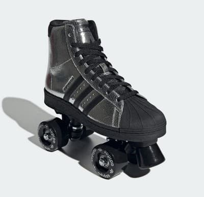 Adidas Superstar 82 Roller Skate Silver Metallic Black Shell Toe Women’s sz 5.5 - Thumbnail 6