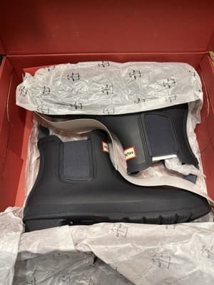 NEW! Women's Hunter Original Chelsea Rain Boots WFS2078RMA BLACK Size US 8 - Thumbnail 5