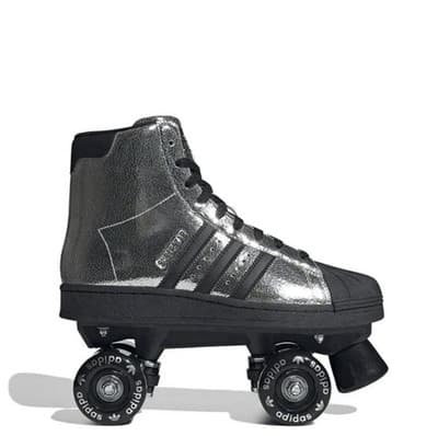 Adidas Superstar 82 Roller Skate Silver Metallic Black Shell Toe Women’s sz 5.5 - Image 1