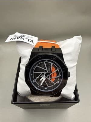 Invicta 69490 Men’s 42MM Speedway Rim Black Case & Orange Band - Thumbnail 2