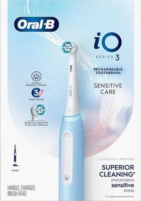 Oral-B iO Series 3 Deep Clean Electric Toothbrush, Rechargeable - Icy Blue *NEW* - Image 1
