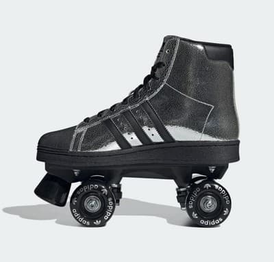 Adidas Superstar 82 Roller Skate Silver Metallic Black Shell Toe Women’s sz 5.5 - Thumbnail 7
