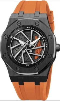 Invicta 69490 Men’s 42MM Speedway Rim Black Case & Orange Band - Image 1