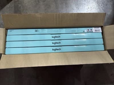 LOT OF 4 New In Box Logitech K120 USB Keyboard for PC - Black - Image 1