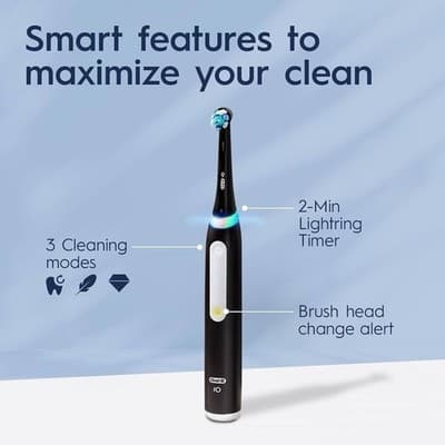 Oral-B iO Series 3 Deep Clean Electric Toothbrush, Rechargeable - Icy Blue *NEW* - Thumbnail 5
