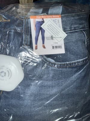 Time & Tru Women's High Rise Curvy Skinny Jeans Size 8 Medium Wash Denim New - Thumbnail 5