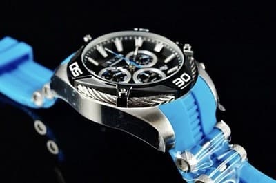 New Invicta Men's 50mm Bolt SWISS Ronda Z60 Quartz Chronograph Blue Strap Watch - Thumbnail 3