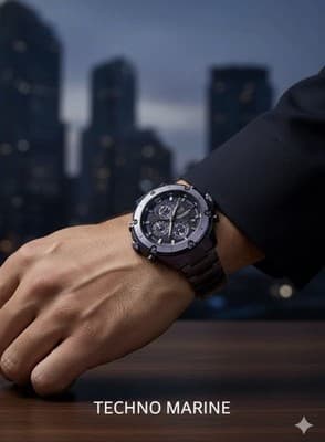 TechnoMarine Oceanico Men's Watch - 44mm, Black (TM-325022) BNIB!!! 🔥🔥🔥🔥🔥 - Thumbnail 8