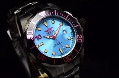 48706 Invicta Grand Diver South Beach 47mm Auto Aqua Blue Dial Men's SS Watch - Thumbnail 6