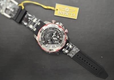 Invicta Pro Diver SCUBA Men's Quartz Watch Black/Red/Silver 22307 NIB - Thumbnail 3
