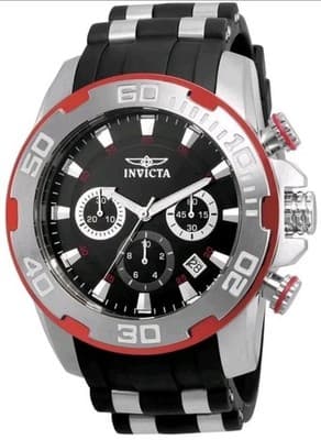 Invicta Pro Diver SCUBA Men's Quartz Watch Black/Red/Silver 22307 NIB - Image 1
