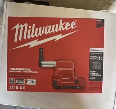 Milwaukee 2715-DE M18 HAMMERVAC 1-1/8” Dedicated Dust Extractor New In Box - Thumbnail 2