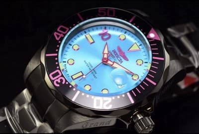 48706 Invicta Grand Diver South Beach 47mm Auto Aqua Blue Dial Men's SS Watch - Thumbnail 4