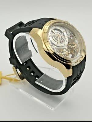 Invicta Men's Watch Specialty Silver Dial Yellow Gold Case Silicone Strap 47375 - Thumbnail 3