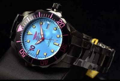 48706 Invicta Grand Diver South Beach 47mm Auto Aqua Blue Dial Men's SS Watch - Thumbnail 2